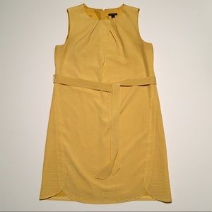 Ann Taylor Dotted Swiss Cocktail Dress Mustard
